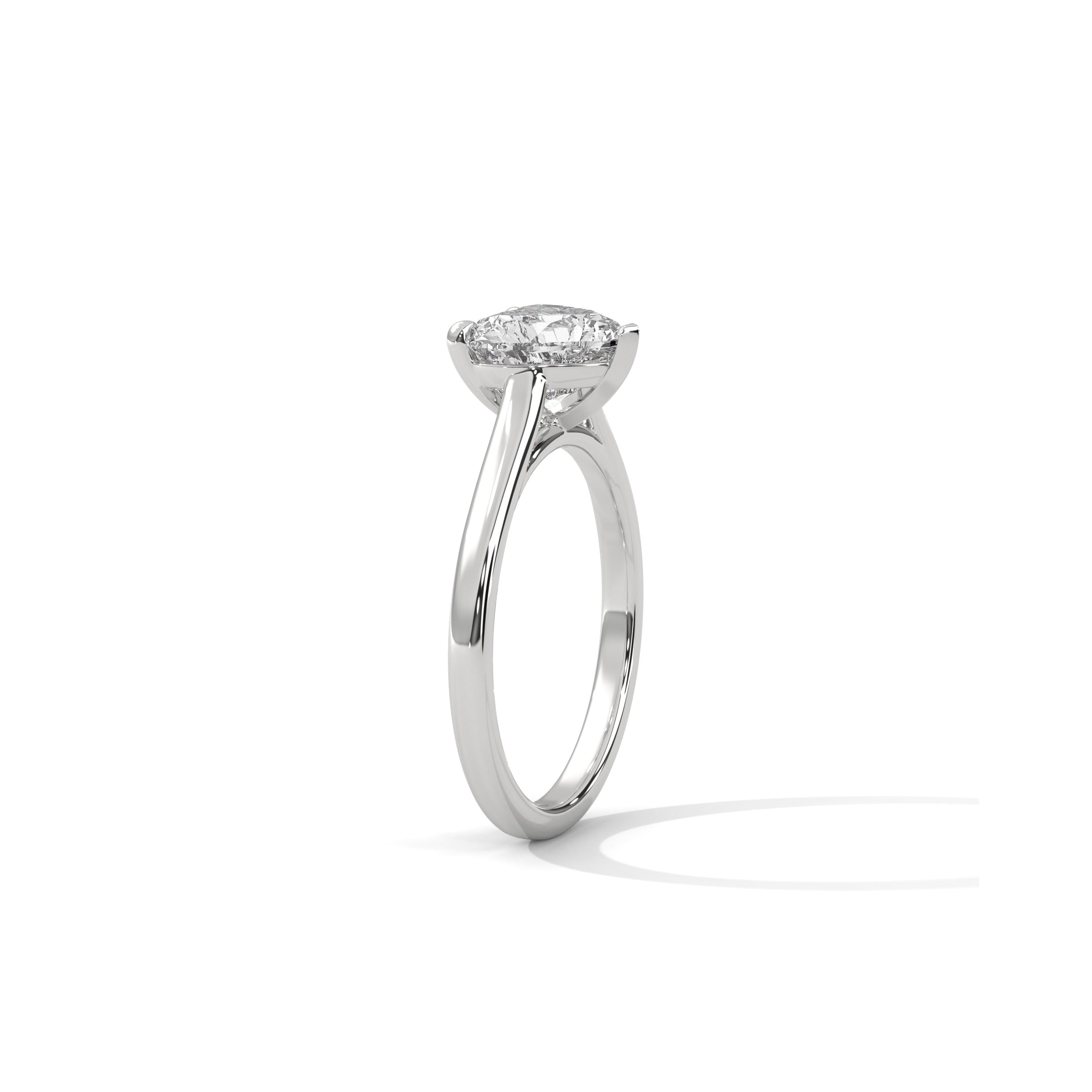Heart Engagement Ring Platinum | Lab Grown Diamond