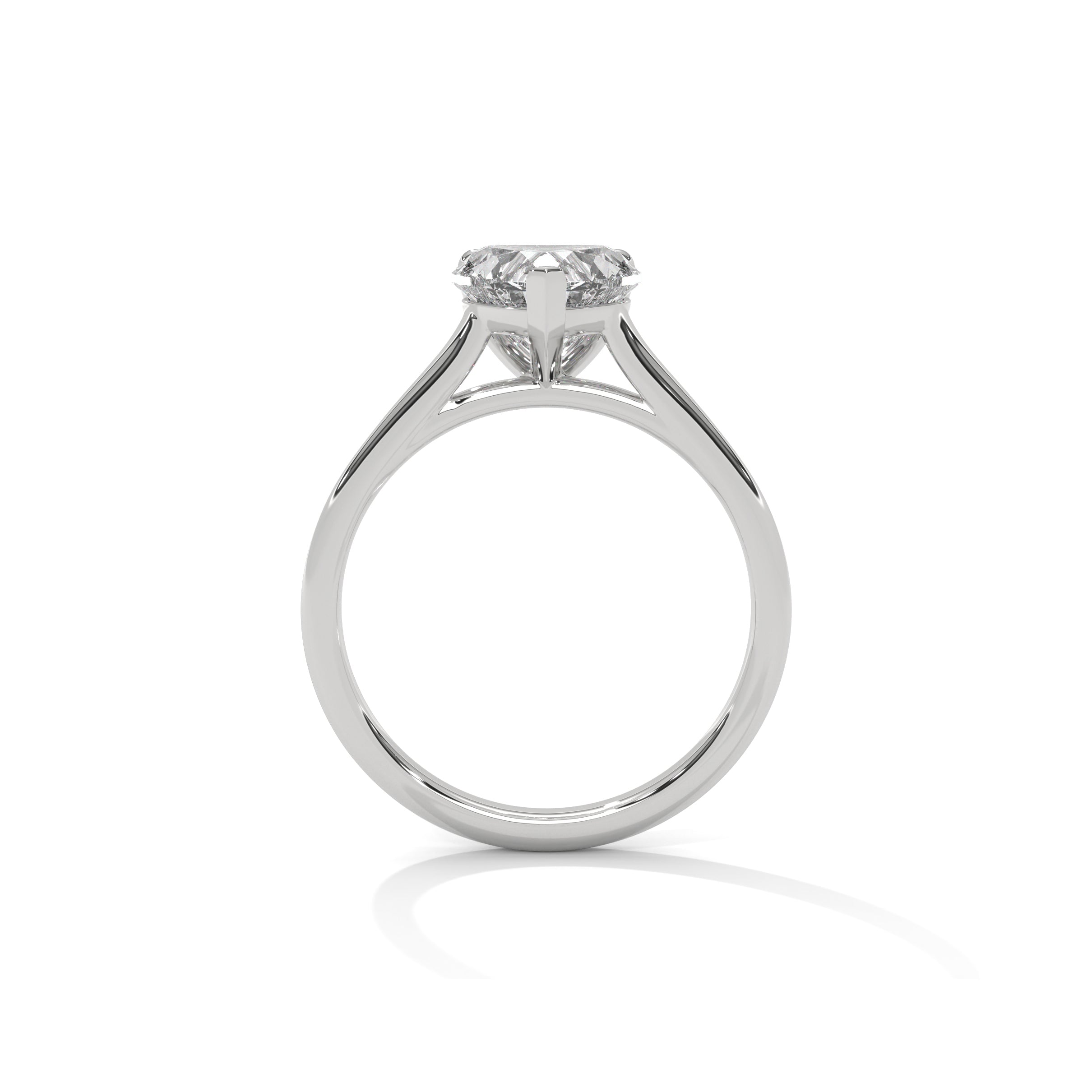 Heart Engagement Ring Platinum | Lab Grown Diamond