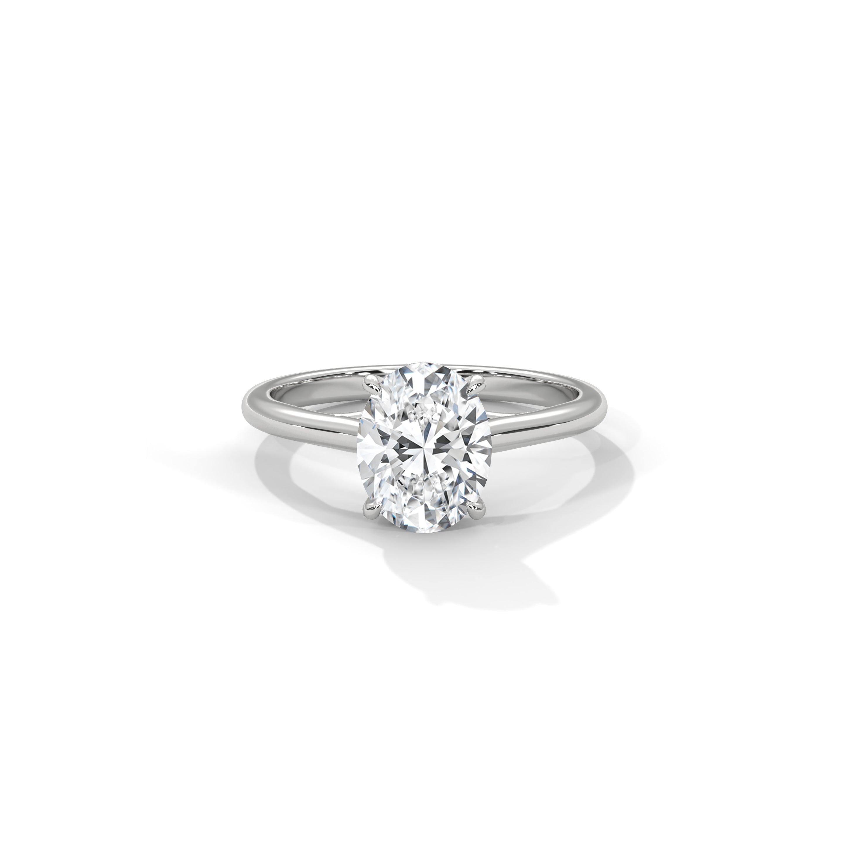 Oval Engagement Ring Platinum | Lab Grown Diamond
