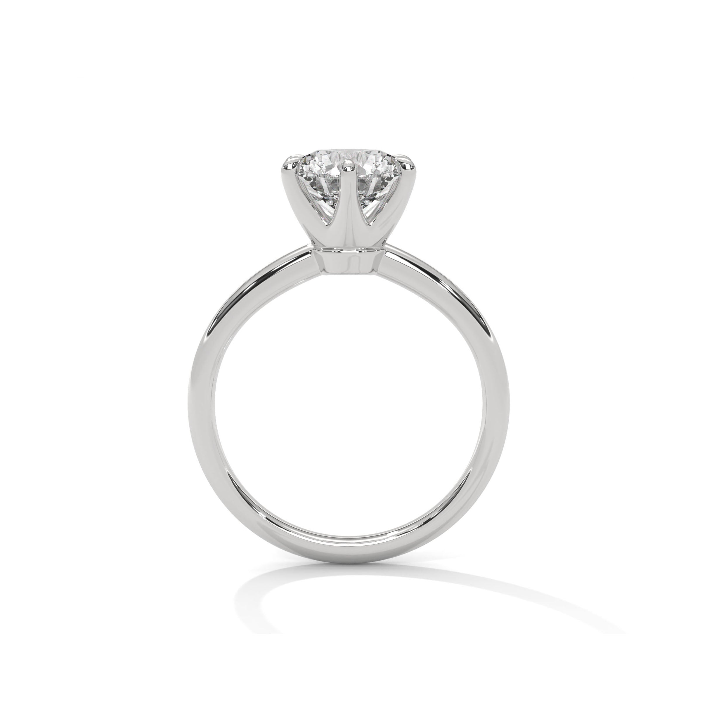 Six Prong Engagement Ring Platinum | Lab Grown Diamond