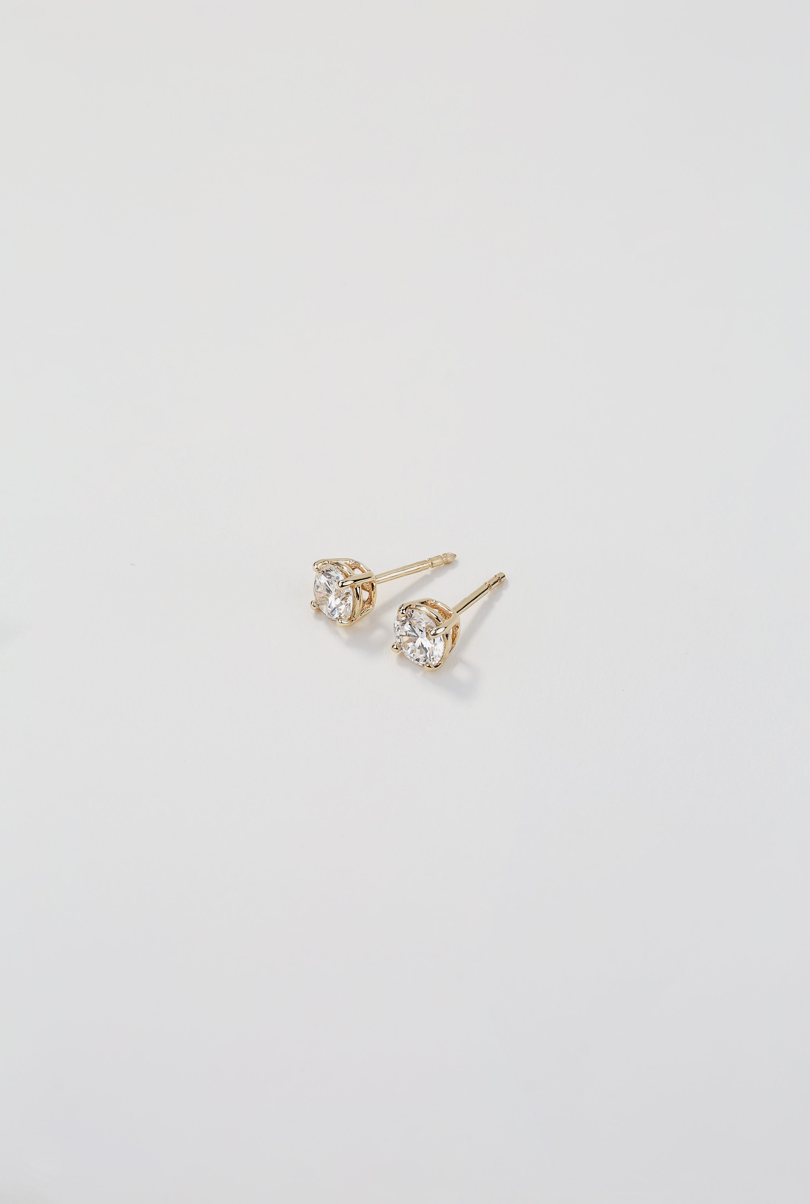 14K Yellow Gold Lab-Grown Diamond Stud Earrings 1.02 CTW | Safety-Back Posts