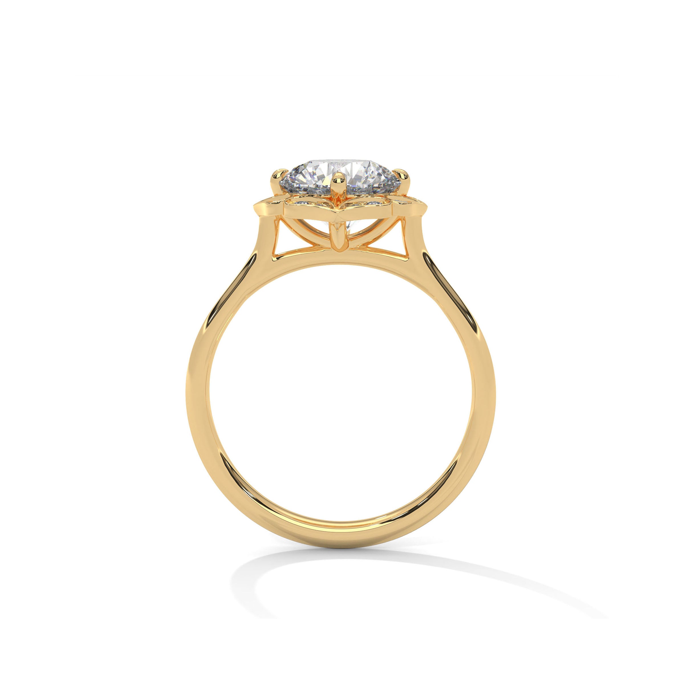 Flower Engagement Ring 18K | Lab Grown Diamond