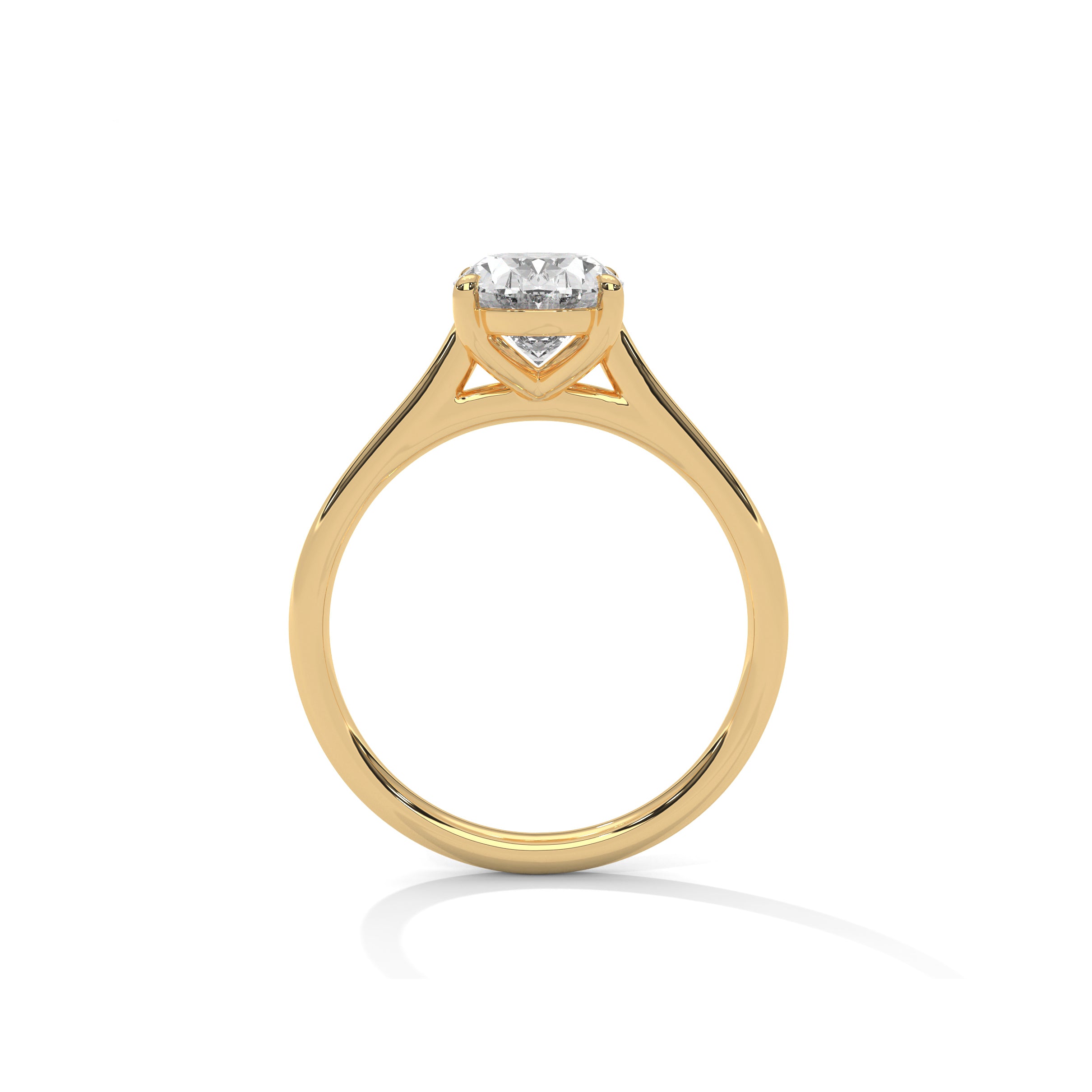 Oval Cathedral Engagement 18K | Lab Grown Diamond