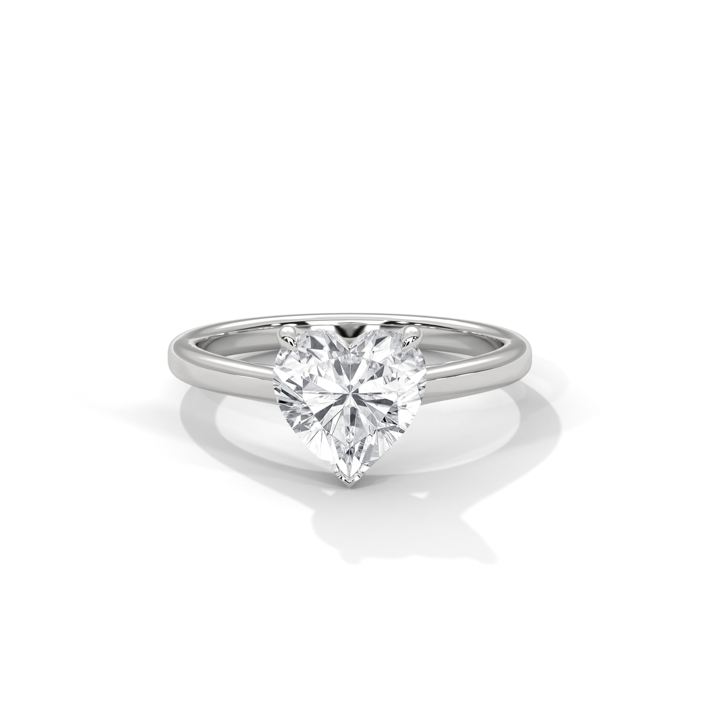 Heart Engagement Ring Platinum | Lab Grown Diamond