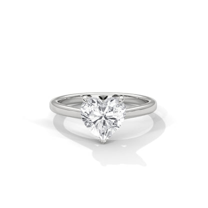 Heart Engagement Ring Platinum | Lab Grown Diamond