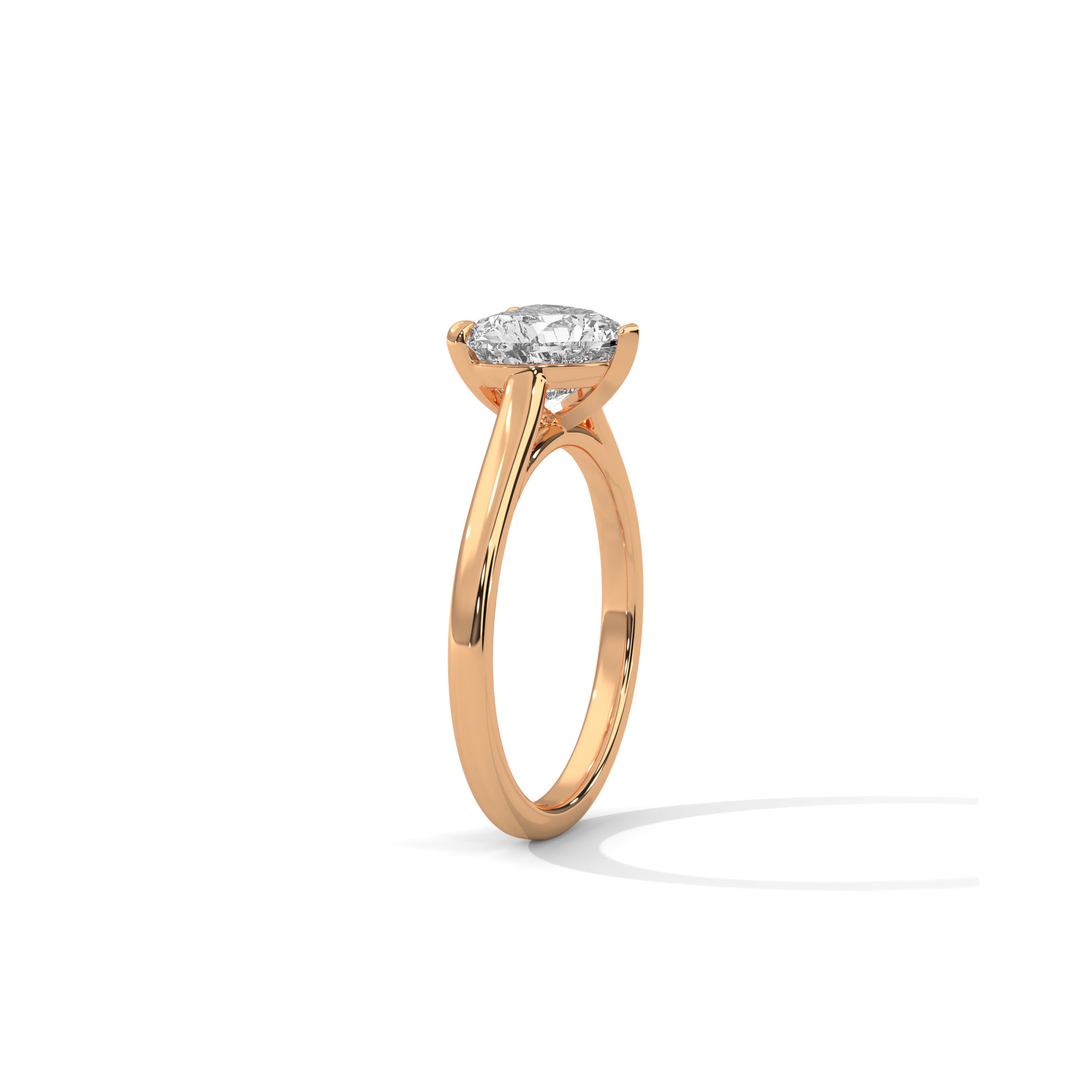 Heart Engagement Ring 18K Rose Gold | Lab Grown Diamond