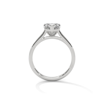 Heart Engagement Ring Platinum | Lab Grown Diamond