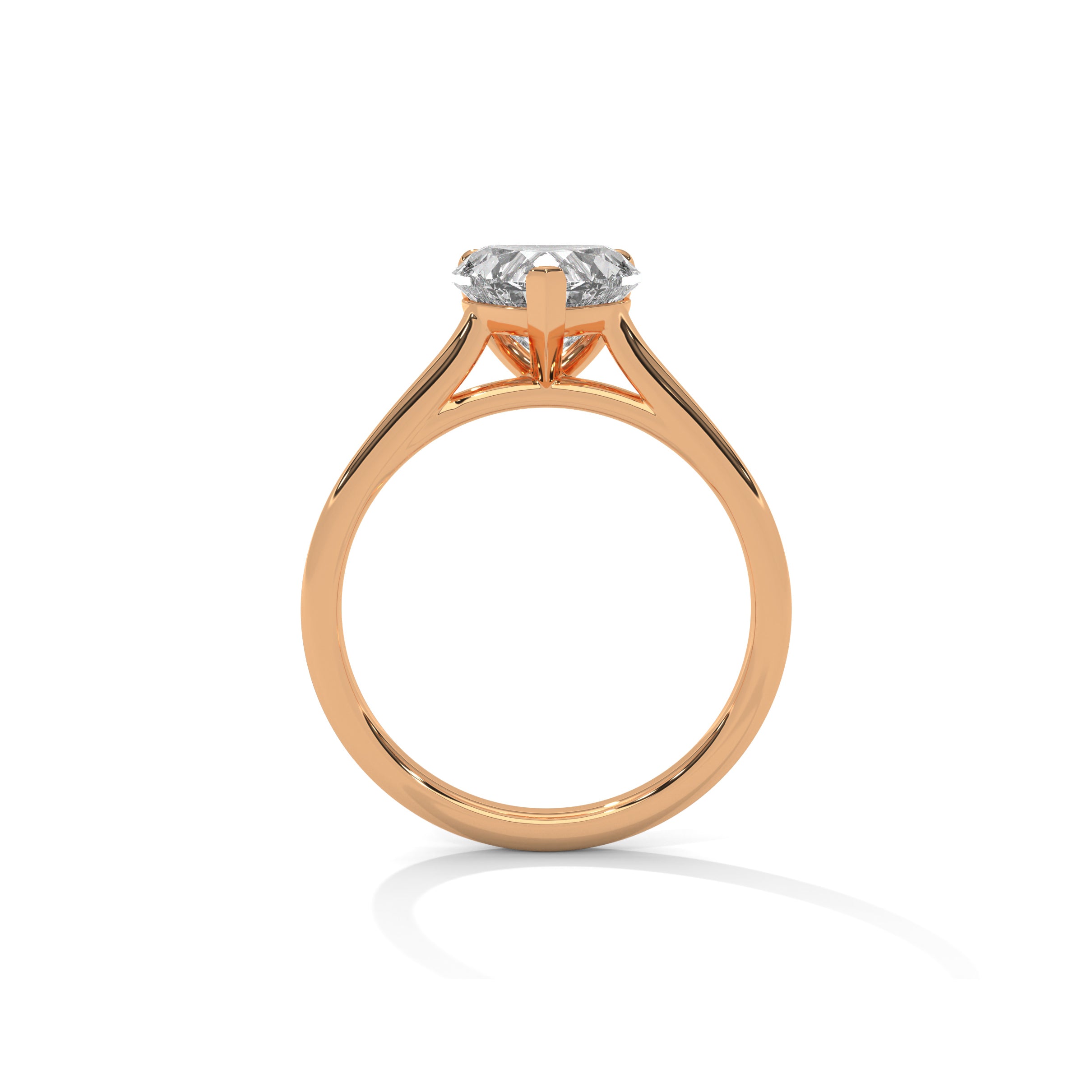 Heart Engagement Ring 18K Rose Gold | Lab Grown Diamond
