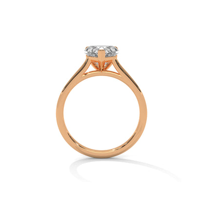 Heart Engagement Ring 18K Rose Gold | Lab Grown Diamond