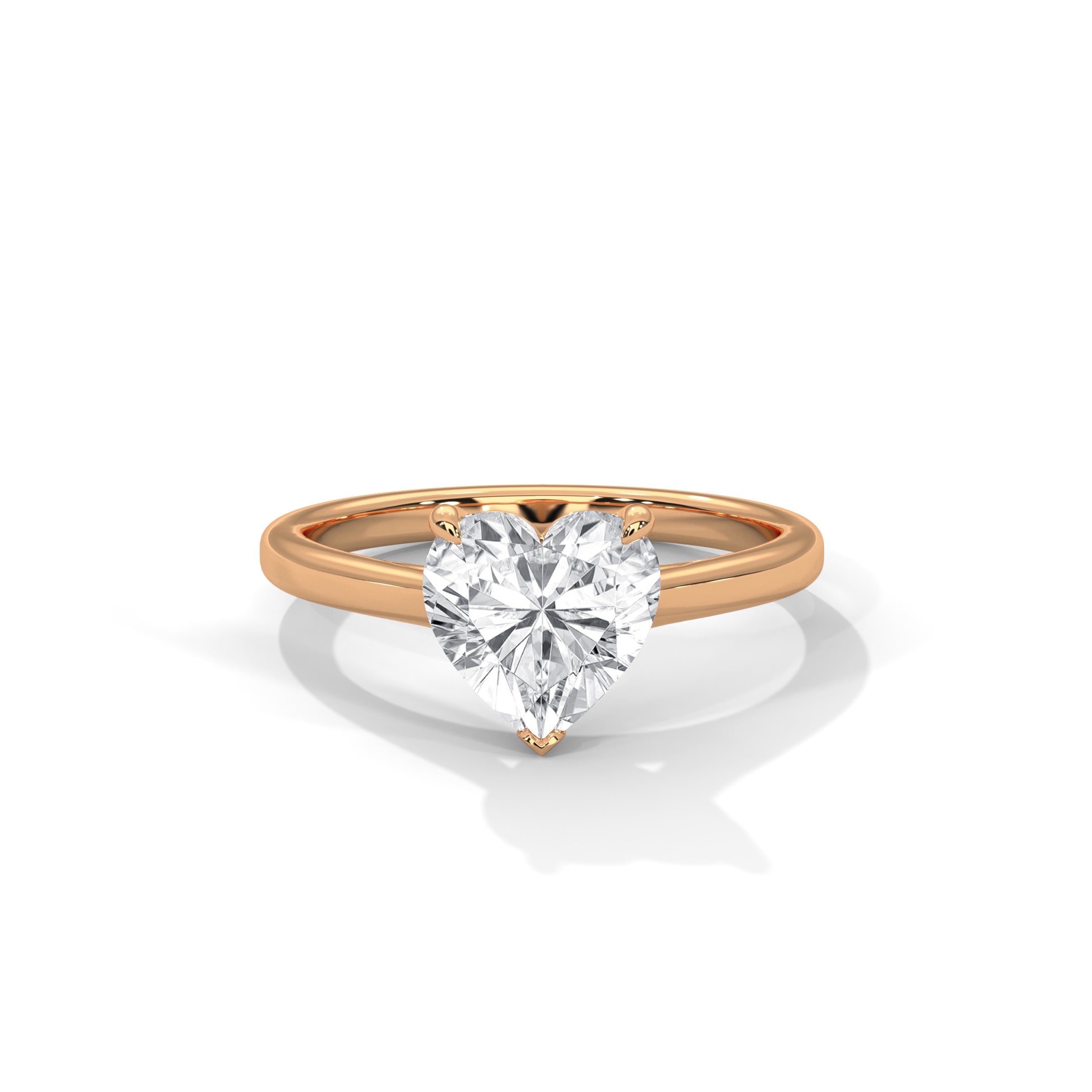 Heart Engagement Ring 18K Rose Gold | Lab Grown Diamond