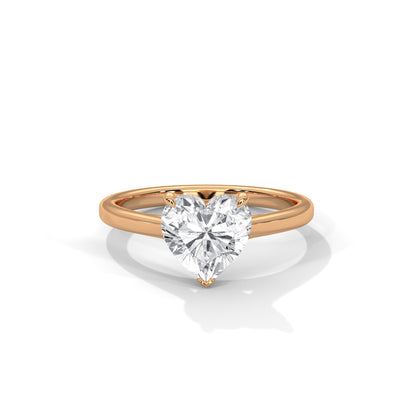 Heart Engagement Ring 18K Rose Gold | Lab Grown Diamond