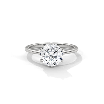 Six Prong Cathedral Engagement Ring Platinum | Lab Grown Diamond