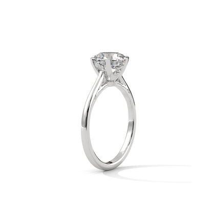 Six Prong Cathedral Engagement Ring Platinum | Lab Grown Diamond