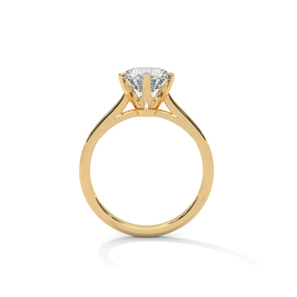 Six Prong Cathedral Engagement Ring 18K | Lab Grown Diamond