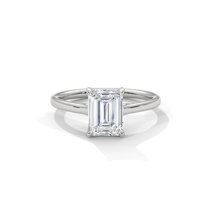 Emerald Engagement Ring Platinum | Lab Grown Diamond