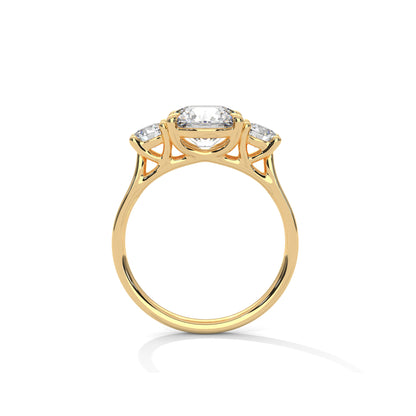 Three Stone Engagement Ring 18K | Lab Grown Diamond