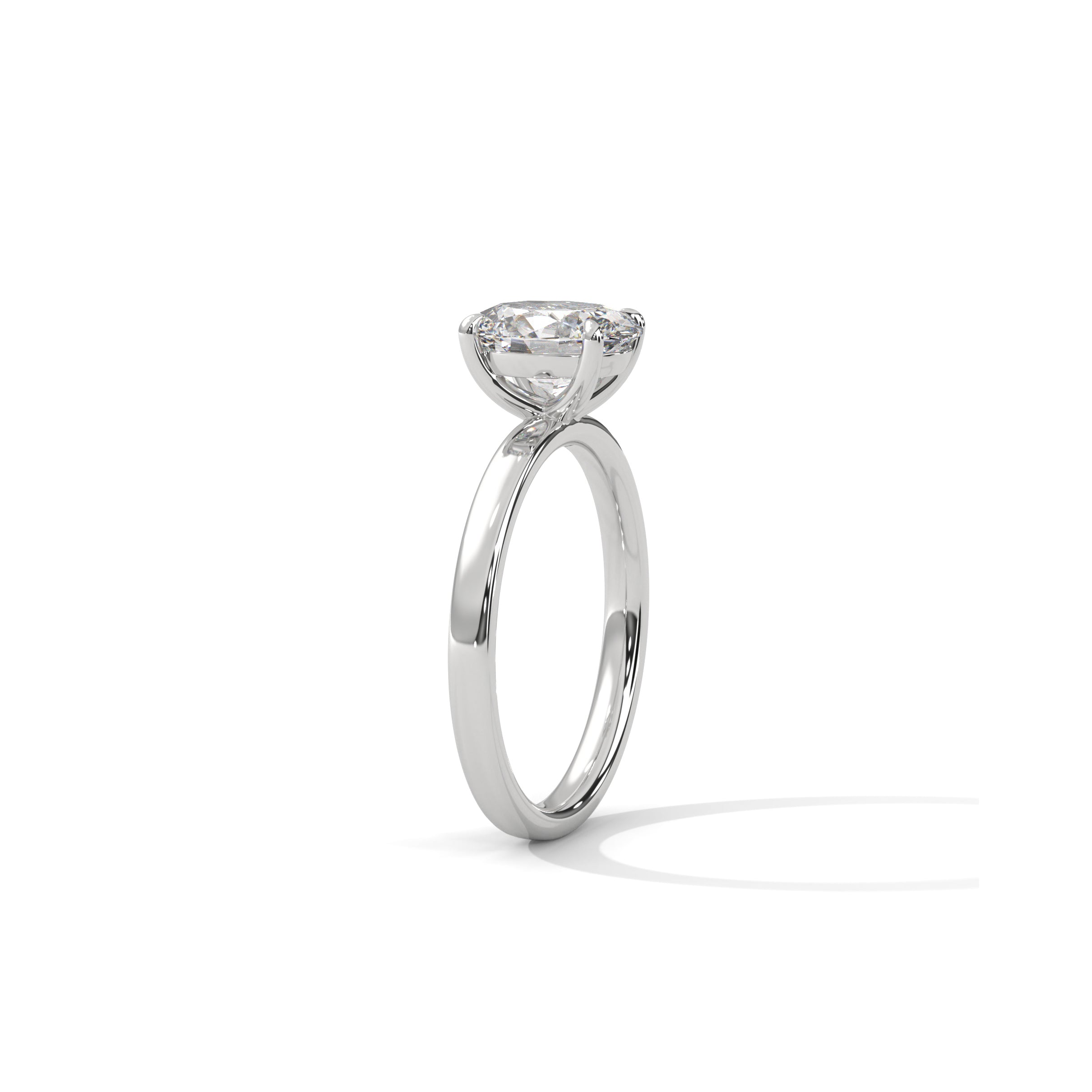 Oval Solitaire Engagement Ring Platinum | Lab Grown Diamond