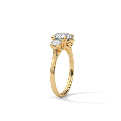 Three Stone Engagement Ring 18K | Lab Grown Diamond