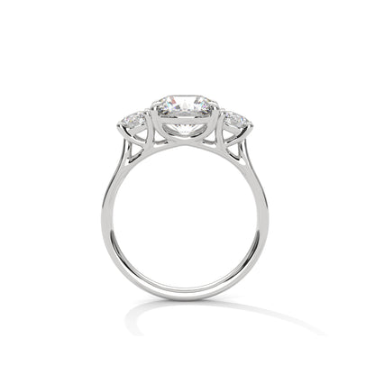 Three Stone Engagement Ring Platinum | Lab Grown Diamond