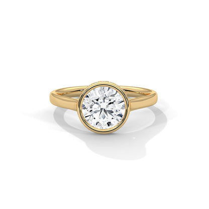 Bezel Set Engagement Ring 18K | Lab Grown Diamond