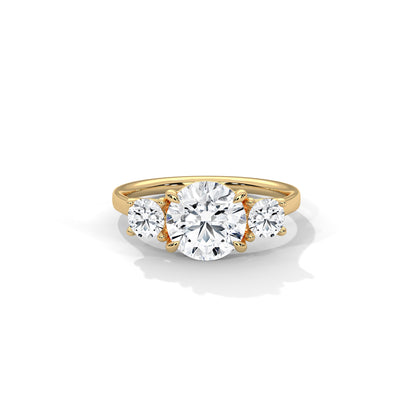 Three Stone Engagement Ring 18K | Lab Grown Diamond