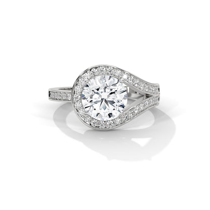 Infinite Halo Engagement Ring Platinum | Lab Grown Diamond