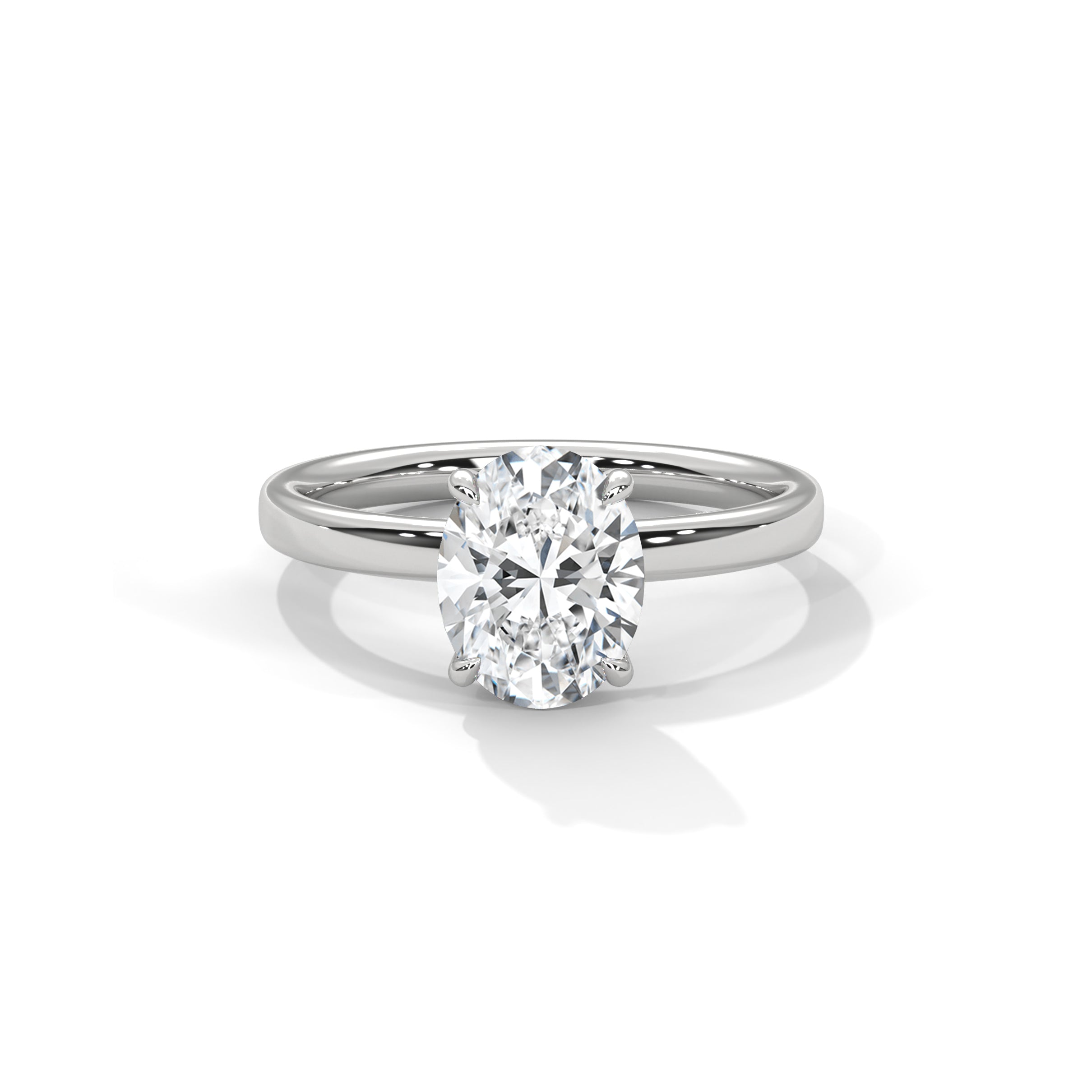Oval Solitaire Engagement Ring Platinum | Lab Grown Diamond
