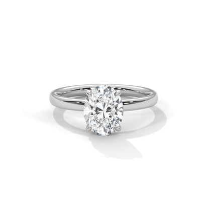 Oval Solitaire Engagement Ring Platinum | Lab Grown Diamond