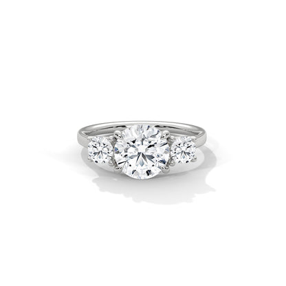 Three Stone Engagement Ring Platinum | Lab Grown Diamond