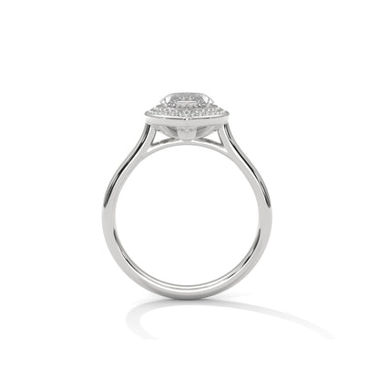 Marquise Halo Engagement Ring Platinum | Lab Grown Diamond