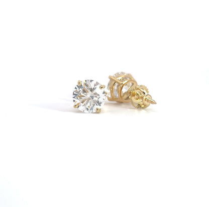Round Cut Earrings 18k | Lab Grown Diamond