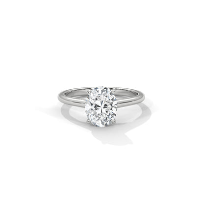 Oval Engagement Ring Platinum | Lab Grown Diamond