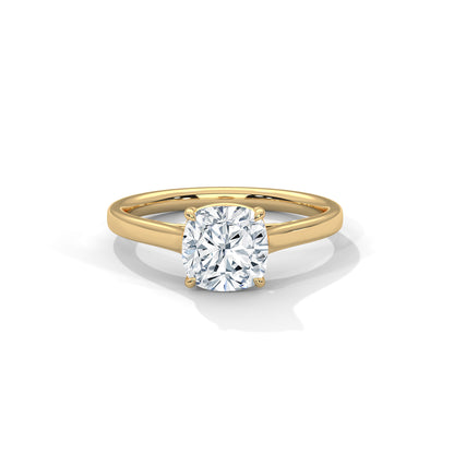 Cushion Cathedral Engagement Ring 18K | Lab Grown Diamond