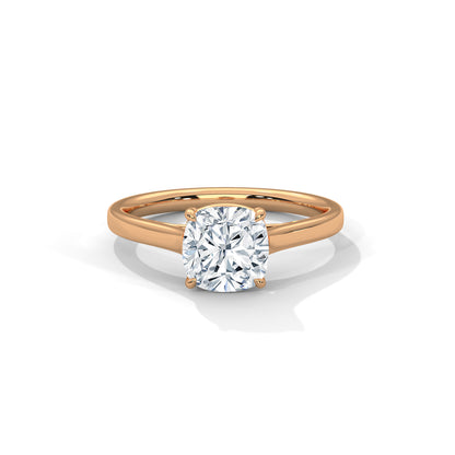 Cushion Cathedral Engagement Ring 18K Rose Gold | Lab Grown Diamond