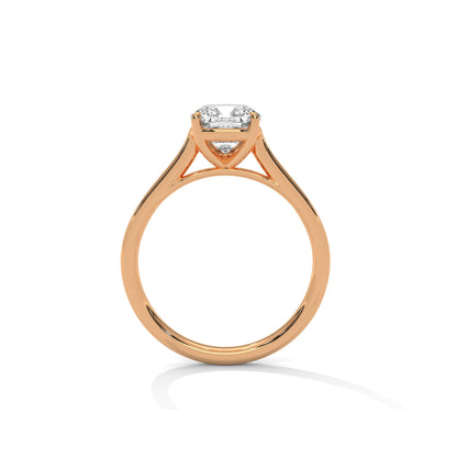 Cushion Cathedral Engagement Ring 18K Rose Gold | Lab Grown Diamond