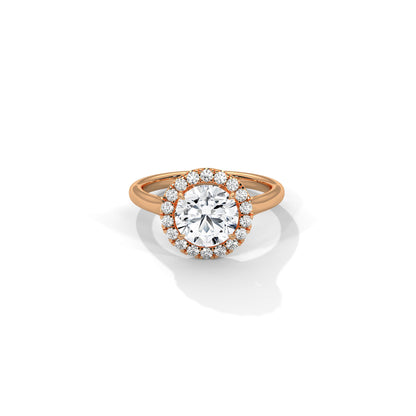 Halo Engagement Ring 18K Rose Gold | Lab Grown Diamond