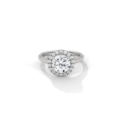 Halo Engagement Ring Platinum | Lab Grown Diamond