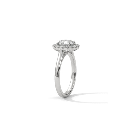 Halo Engagement Ring Platinum | Lab Grown Diamond