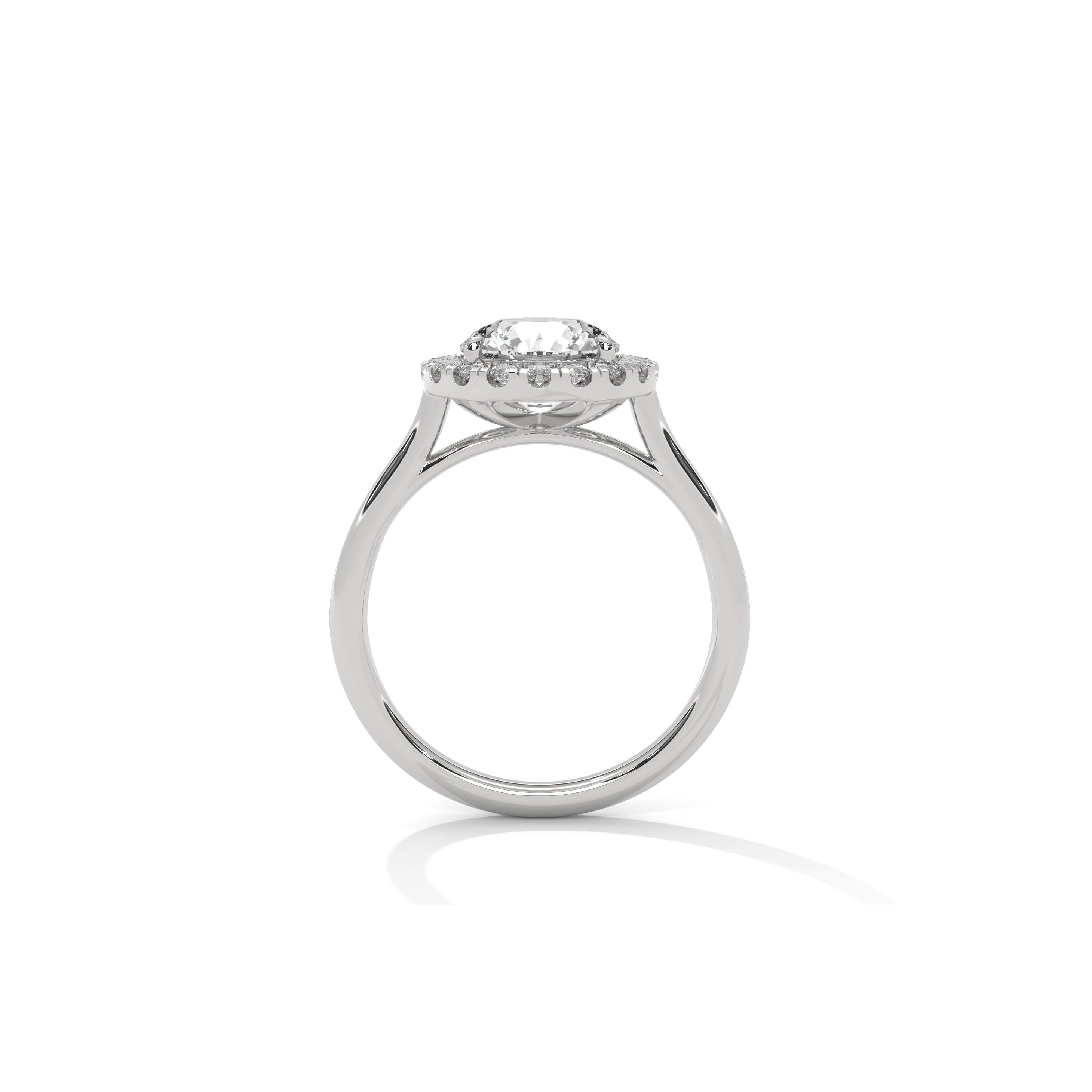 Halo Engagement Ring Platinum | Lab Grown Diamond