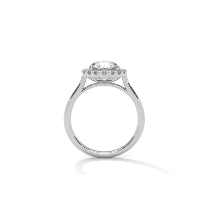 Halo Engagement Ring Platinum | Lab Grown Diamond