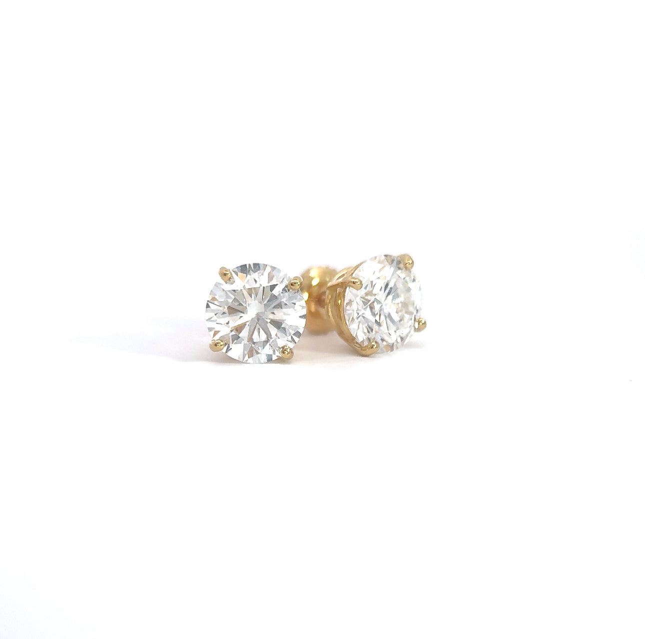 Round Cut Earrings 18k | Lab Grown Diamond