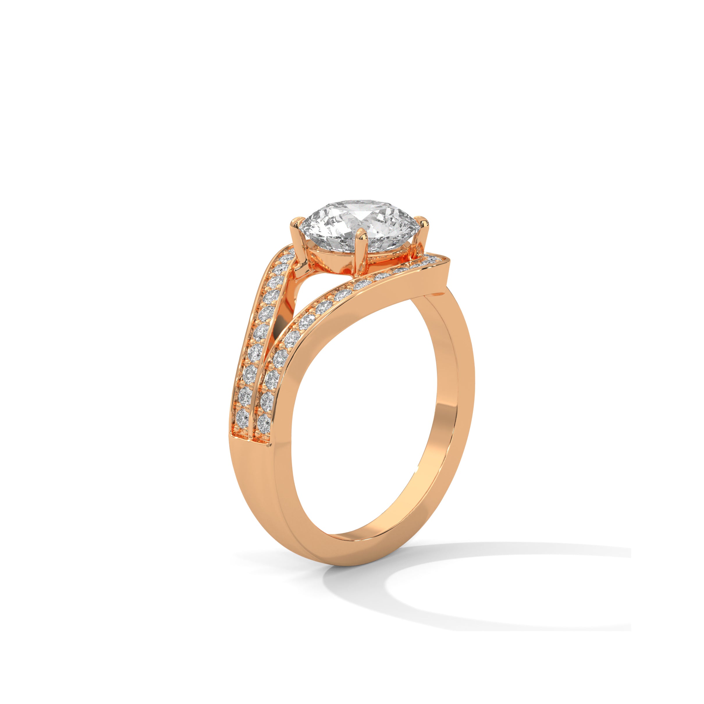 Infinite Halo Engagement Ring 18K Rose Gold | Lab Grown Diamond