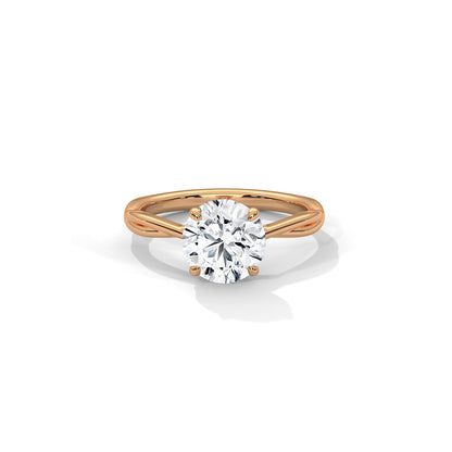 Twist Engagement Ring 18K Rose Gold | Lab Grown Diamond