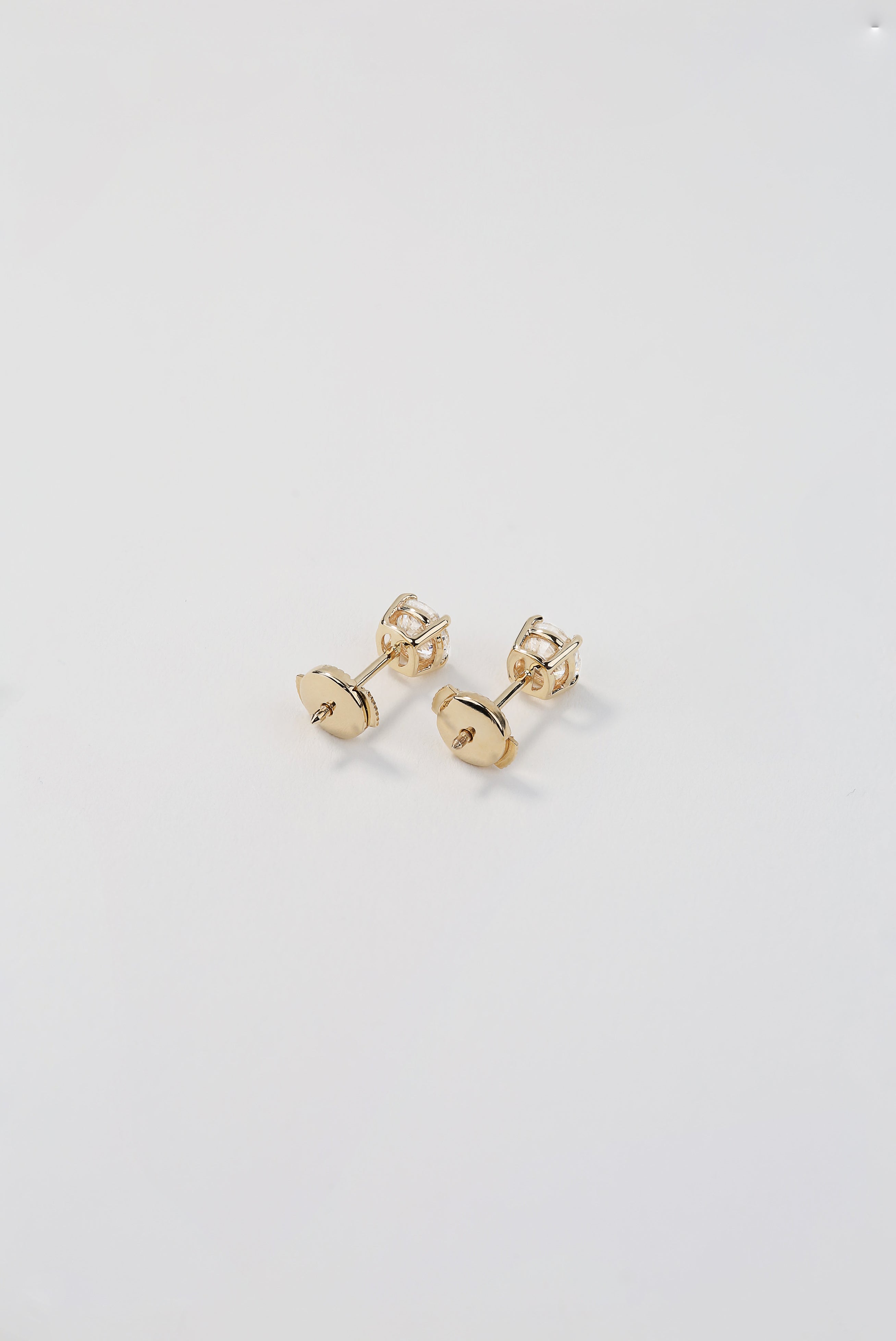 14K Yellow Gold Lab-Grown Diamond Stud Earrings 1.02 CTW | Safety-Back Posts