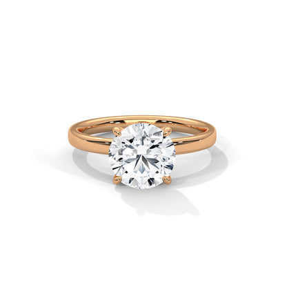 Four Prong Engagement Ring 18K Rose Gold | Lab Grown Diamond