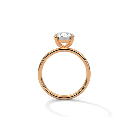 Four Prong Engagement Ring 18K Rose Gold | Lab Grown Diamond