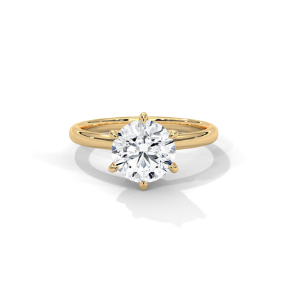 Six Prong Engagement Ring 18K | Lab Grown Diamond