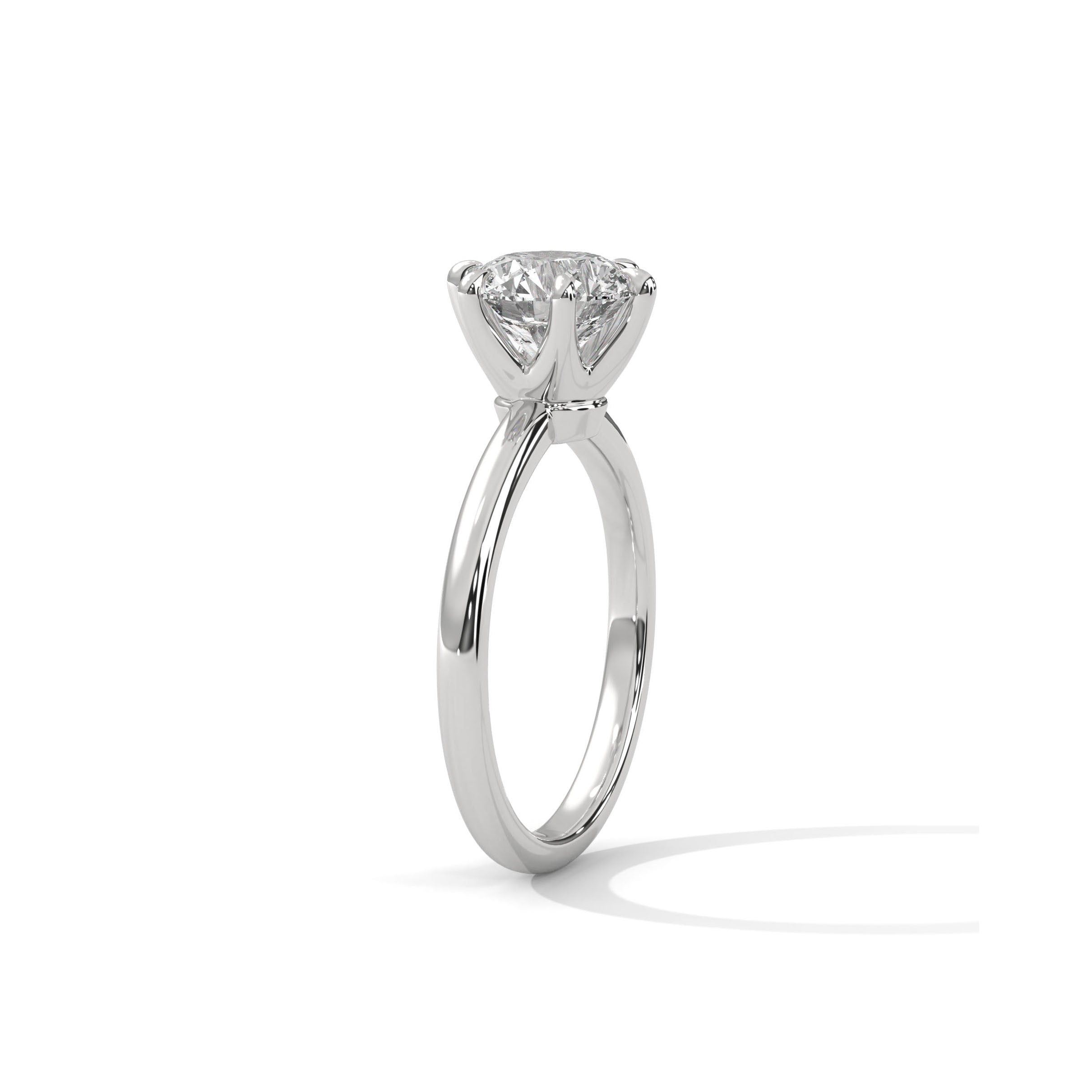 Six Prong Engagement Ring Platinum | Lab Grown Diamond