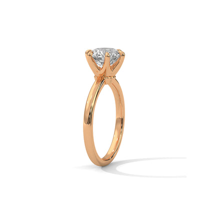Six Prong Engagement Ring 18K Rose Gold | Lab Grown Diamond