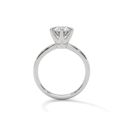 Six Prong Engagement Ring Platinum | Lab Grown Diamond